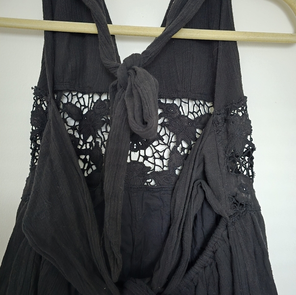 Free People Black Day Dream Shorts Romper size S/P - Picture 4 of 16